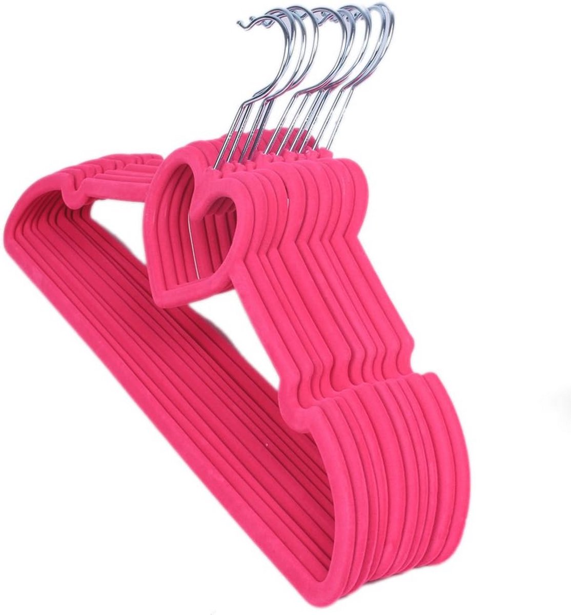10 Stuks Lichtgewicht Hartvormige Kledinghangers - Ruimtebesparend en Antislip