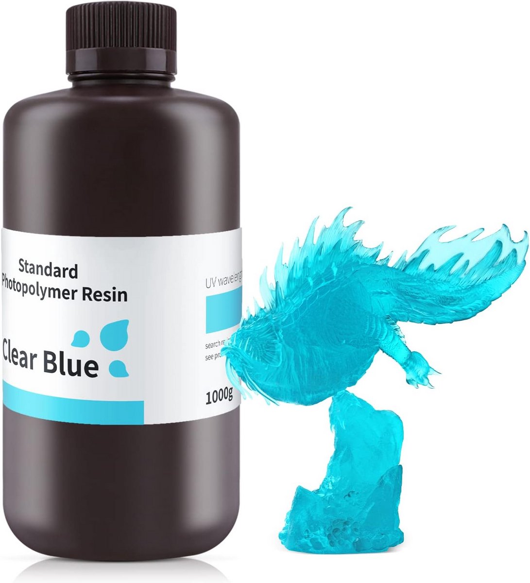 UV Resine Hars voor LCD/DLP 3D Printer 405nm Hoge Precisie 1000g Helderblauw