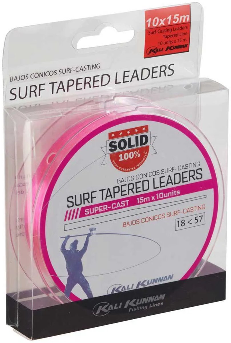 Kali Kunnan Solid Surf 15 M Taps Toelopende Onderlijn Roze 0.180-0.570 mm