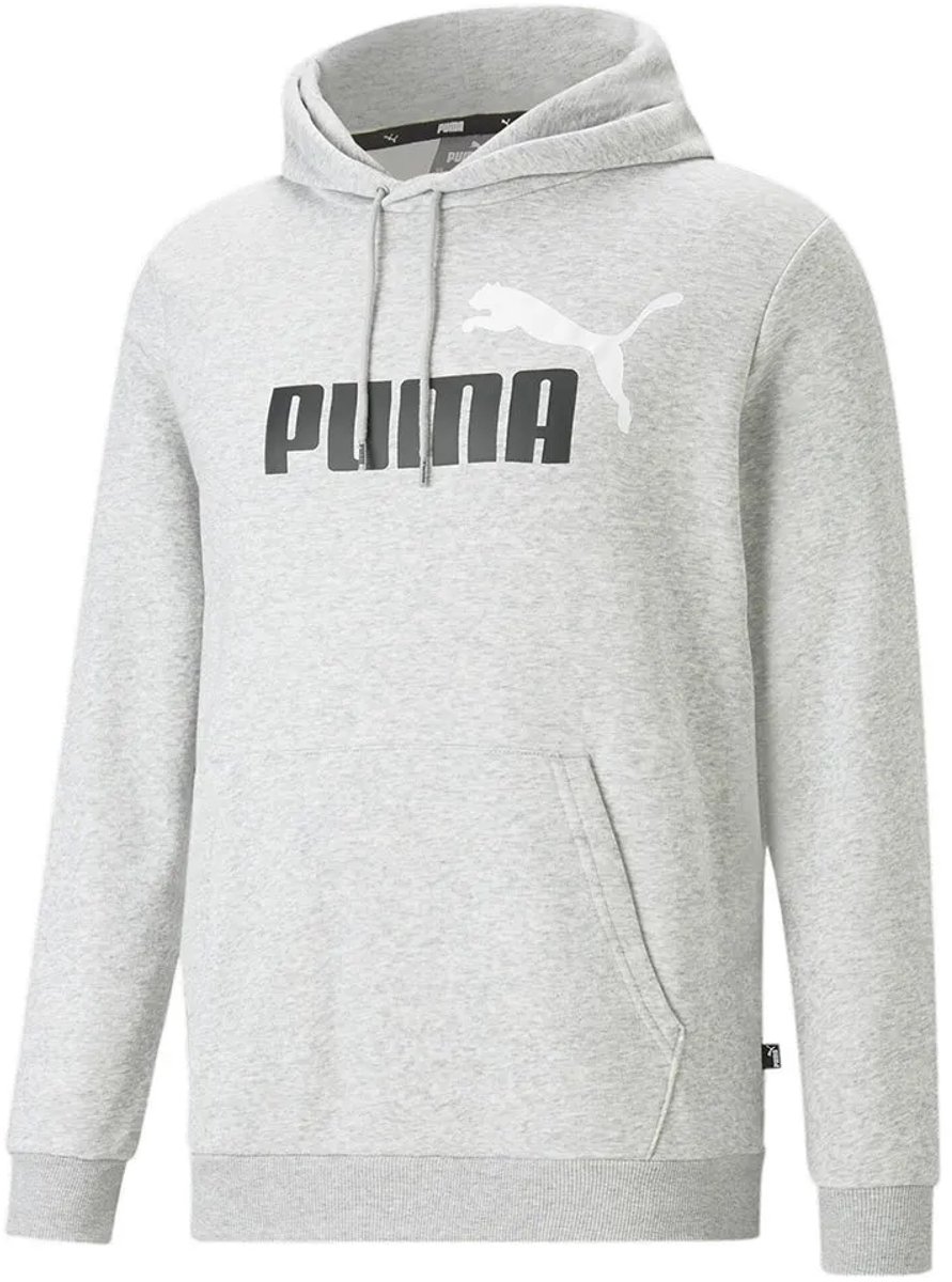 Puma Ess+ 2 Col Big Logo Hoodie S Man Vrouw Grijs