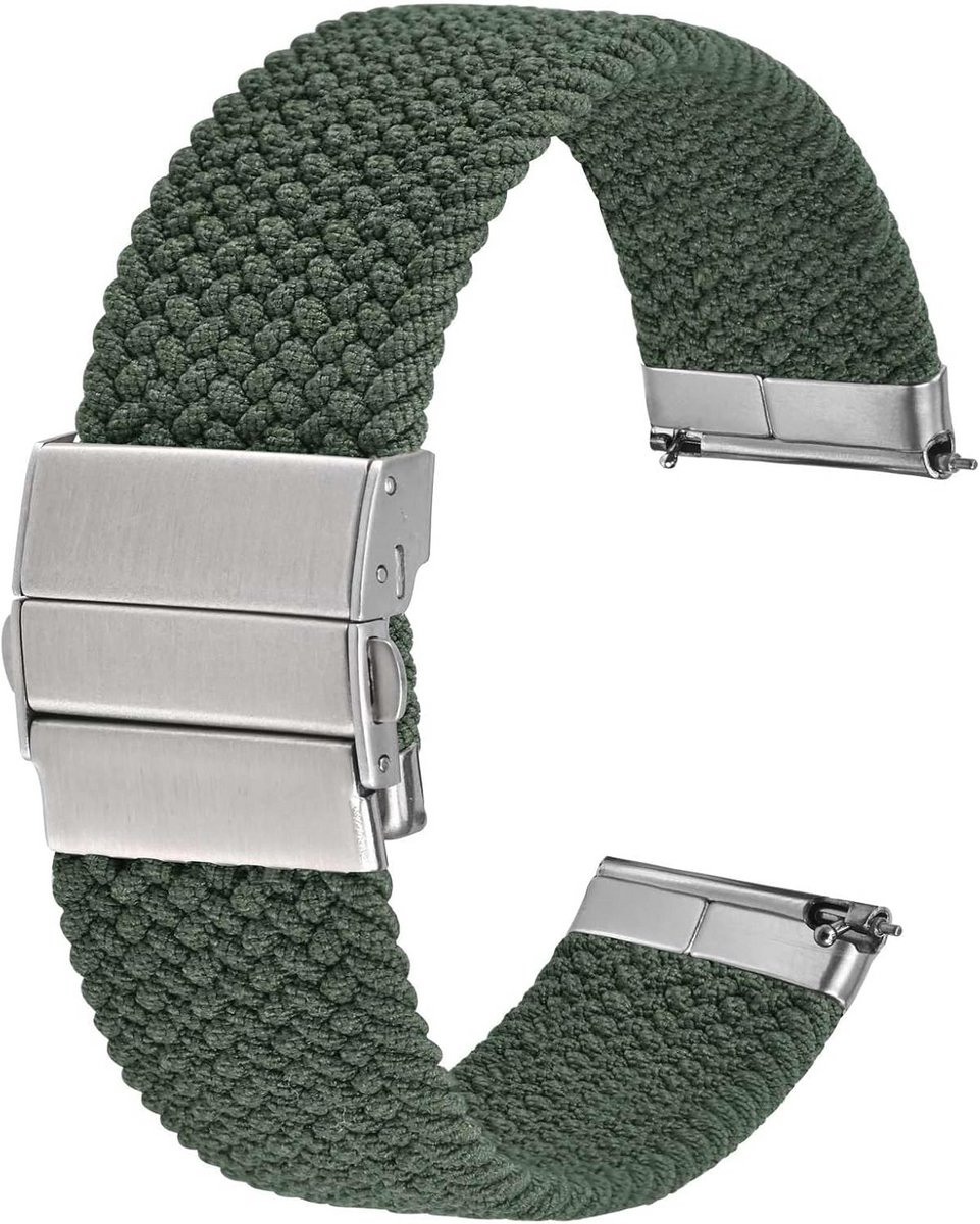 Gevlochten Nylon Horlogeband Quick Release | Rekbaar Universeel 18-20-22 mm Kleurrijk