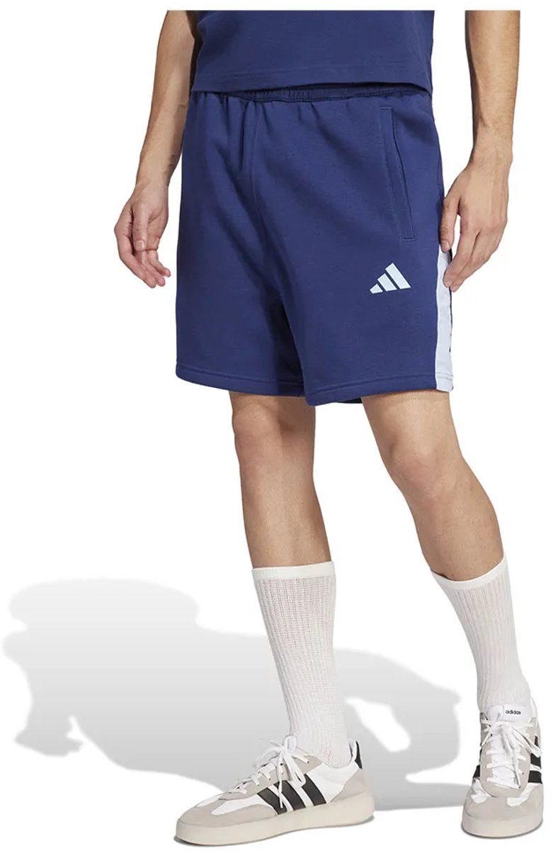 Adidas Seasonal Essentials Colorblock Korte Sportbroek M Regular Man Blauw