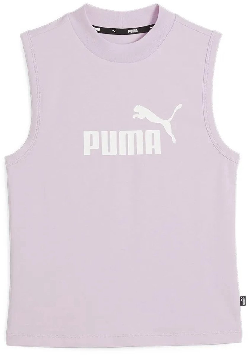Puma Ess Logo Mouwloos T-shirt Vrouw Grapemist