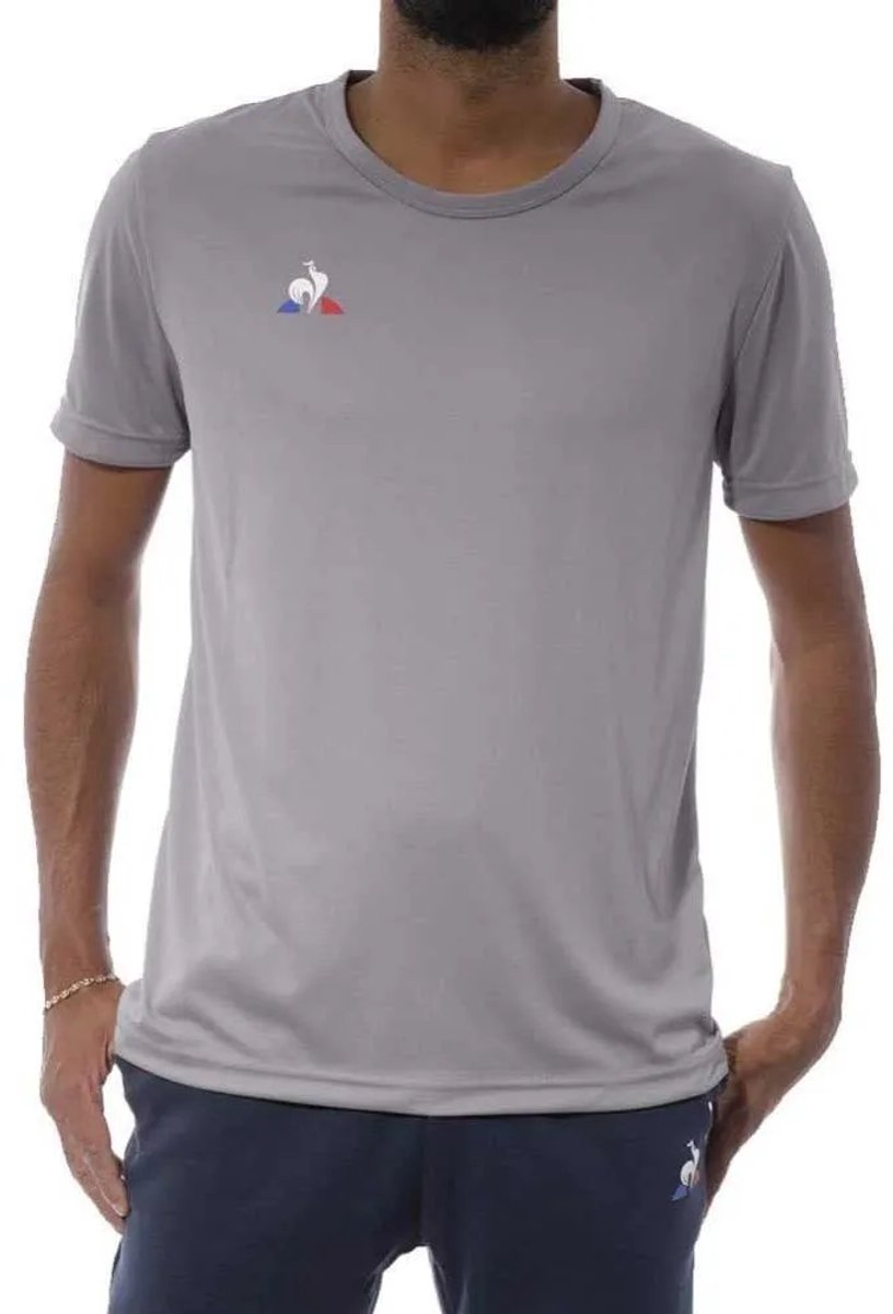 Le Coq Sportif Match 1 T-shirt Met Korte Mouwen Grijs XL Man