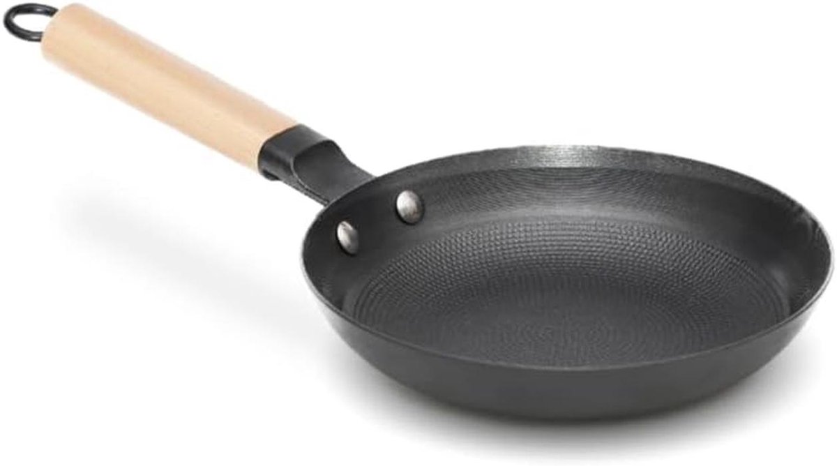 Gietijzeren Koekenpan 20 cm met Anti-aanbaklaag - Geschikt voor Inductie en Oven