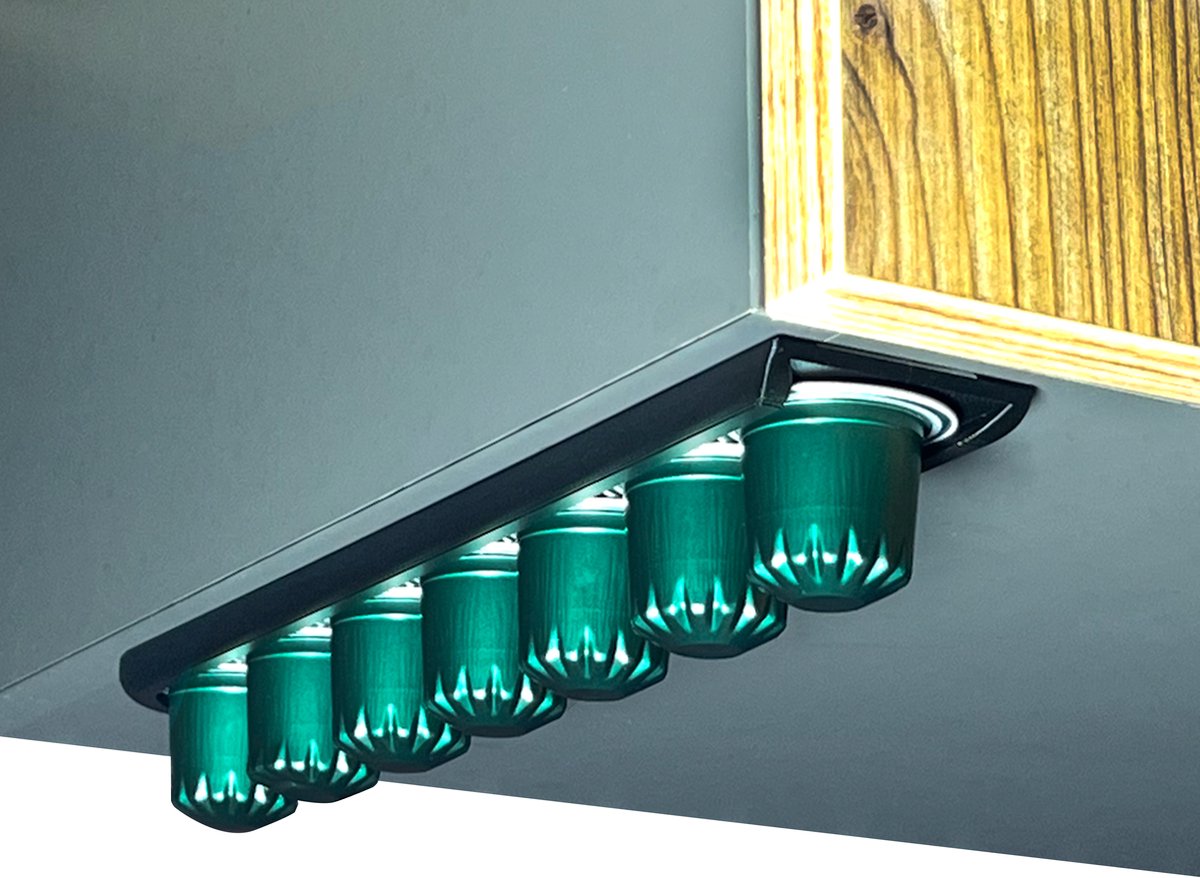 Capsulehouder Zelfklevend - Zwart - 1 Stuk - Koffiecups Houder