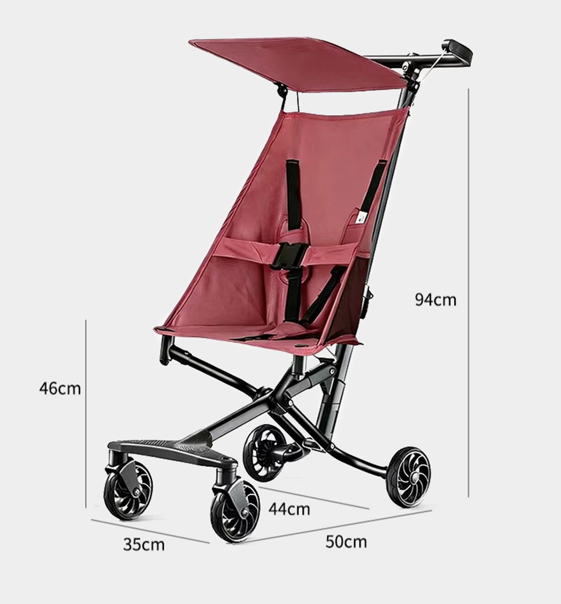 QGT Compacte Buggy - Lichtgewicht reisbuggy, 2.8kg, tot 22kg thumbnail 8