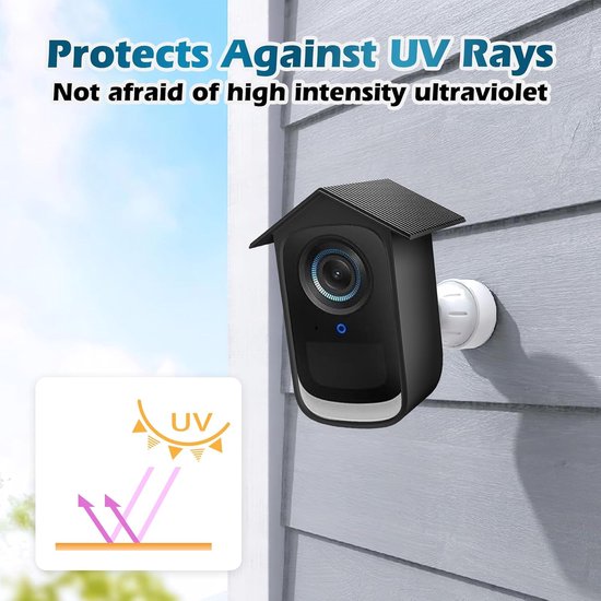 2 stuks Siliconen beschermhoes geschikt voor Eufy 3C camera - zwart siliconen beschermhoes bewakingscamera - bewakingscamera beschermhoes - Weerbestendige siliconen behuizing - voor buiten van Merkloos — afbeelding 2