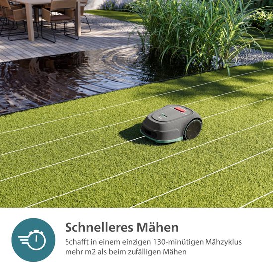 Robotgrasmaaier met GPS, app en regensensor, automatisch maaien tot 1000 m², geschikt voor hellingen, Nuvanohome
