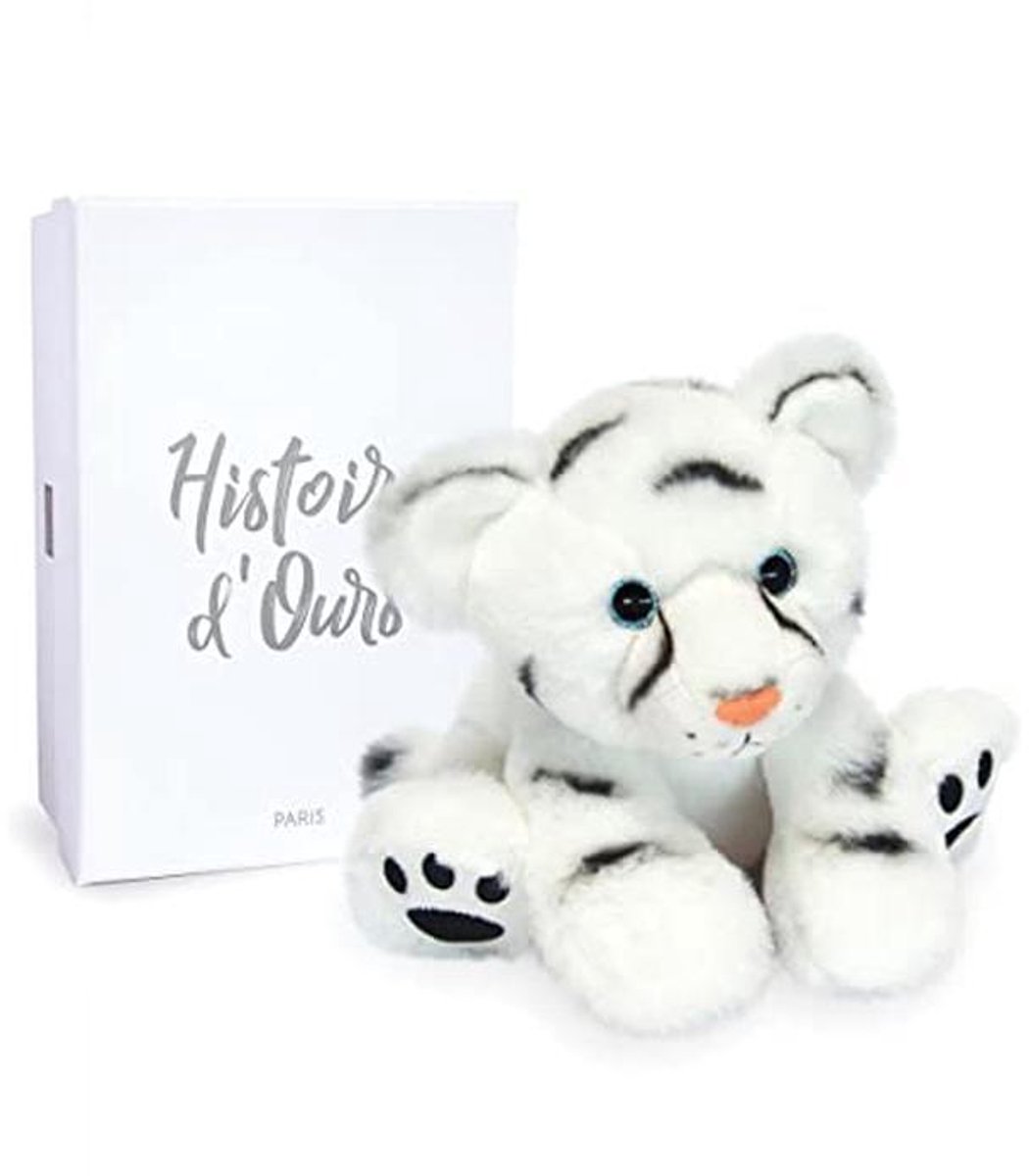 Witte Tijger Knuffel, 18 cm - Zacht en Speels Pluche Dier