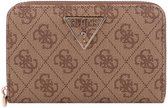 GUESS Porte-monnaie Laurel II SLG Medium Zip Around Wallet Latte Logo Marron clair
