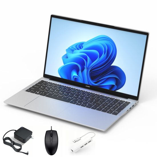 Acmine 17.3 inch IPS Full HD Laptop - lntel N150 - 16GB DDR4 RAM - 1 TB SSD - Windows 11 Pro - WiFi - BT5.0 - Grijs - Acmine - Hoofdafbeelding