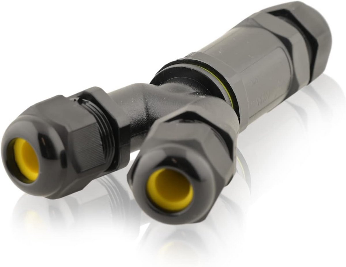 Waterdichte kabelconnector IP68 4-polig 24A 450V AC M25 3 openingen 4-14mm