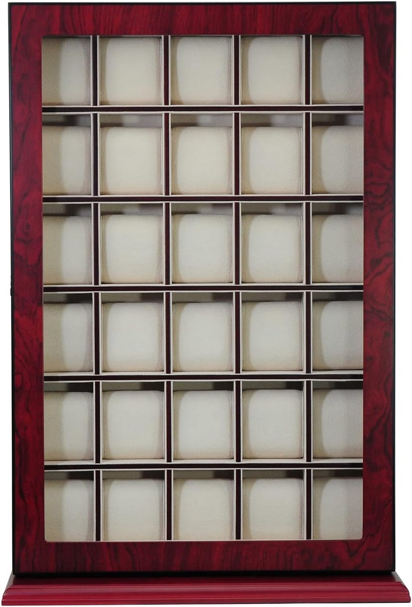 Kersenhout horloge displayrek muurbeugel opbergdoos organizer