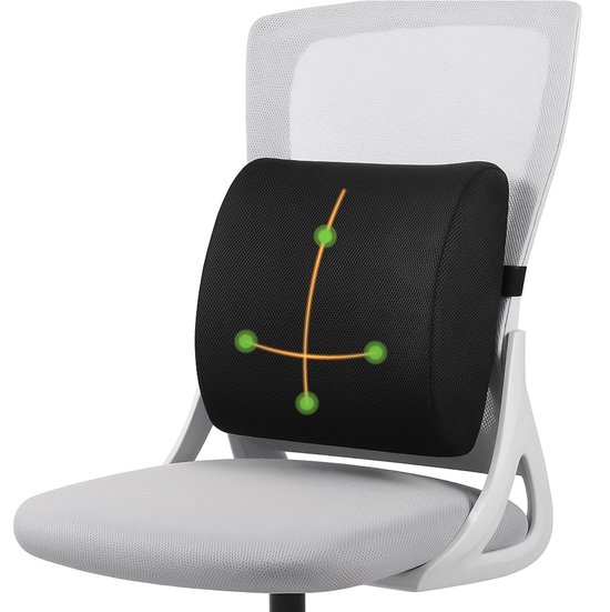 Alyze ergonomisch rugkussen – traagschuim – wasbare hoes