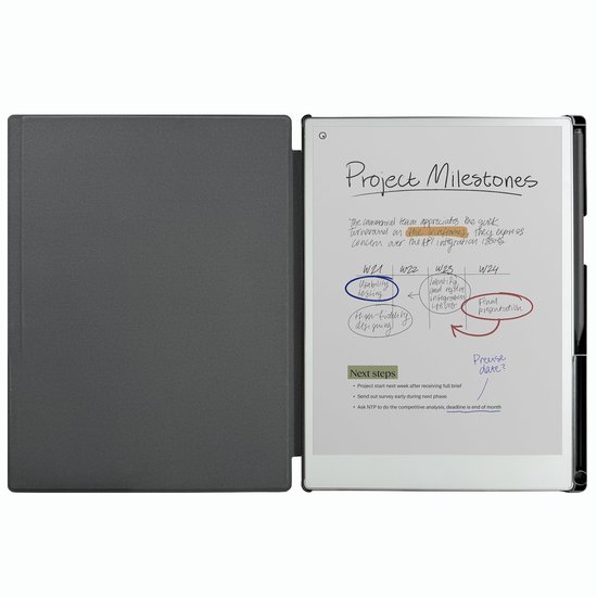 Goodline® - Hoesje geschikt voor de reMarkable Paper Pro (11,8") - Hard Cover / Slimfit Hoes / Sleepcover - Zwart van Merkloos — afbeelding 2