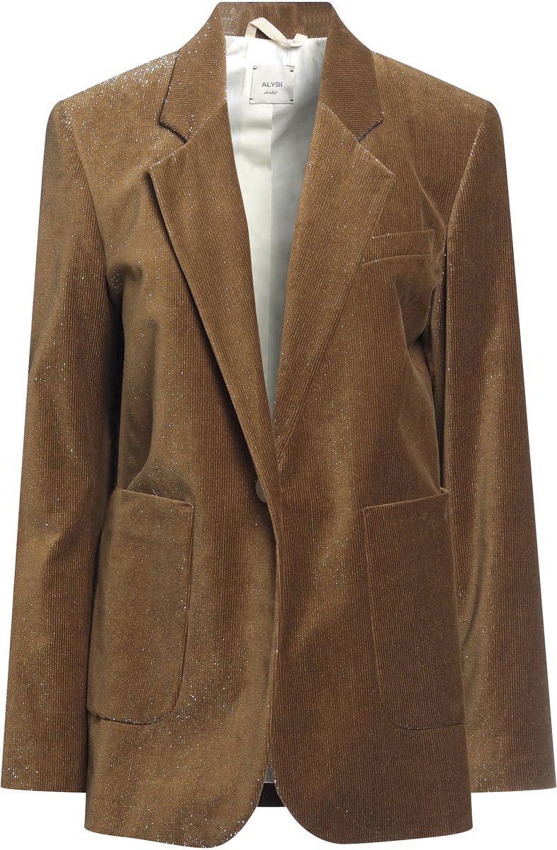 Alysi - bruine velvet blazer - maat 32 (IT38)