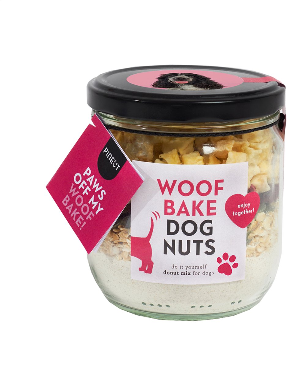 Pineut ® Hondensnacks Woof Bake Dognuts - Lekkere snack voor hond (en baas) - DIY Cadeau - Cadeau voor de hond - Verantwoorde hondensnoepjes - Dierendag