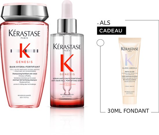 Kérastase Genesis Duo + Cadeau - Shampoo 250ml & Haarserum 90ml + Conditioner 30ml Cadeau - Anti haaruitval