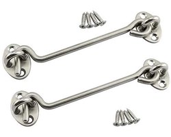 Haak Eye Latch Lock 2 Stuks 304 Rvs Beveiliging voor Ramingen en Deuren
