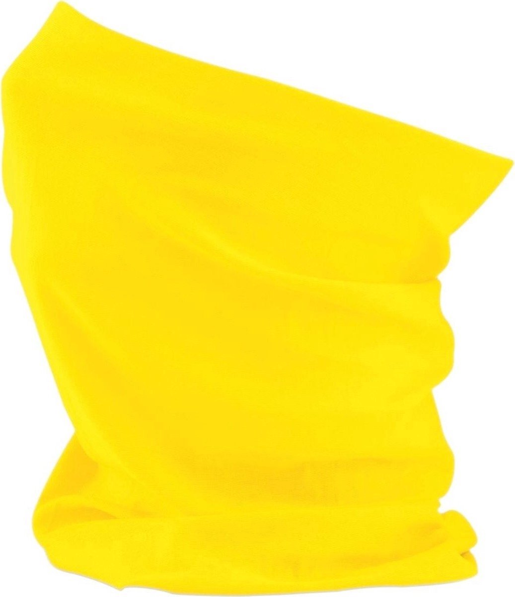Bandana - Multi-use - Nekwarmer/Sjaal/Masker/Hoofdwarmer - Gezichtsbedekking - Tricotstof - Geel - Jonyx