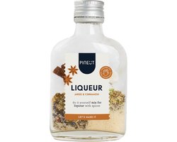 Pineut ® Likeur Anijs & Kaneel Zakflacon - Likeur Anijs - Zakflacon 200 ML - DIY Pakket - Cocktail Maken - Origineel Cadeau - Likeurdrank Jenever of Wodka - Feestelijk & Gezellig Genieten