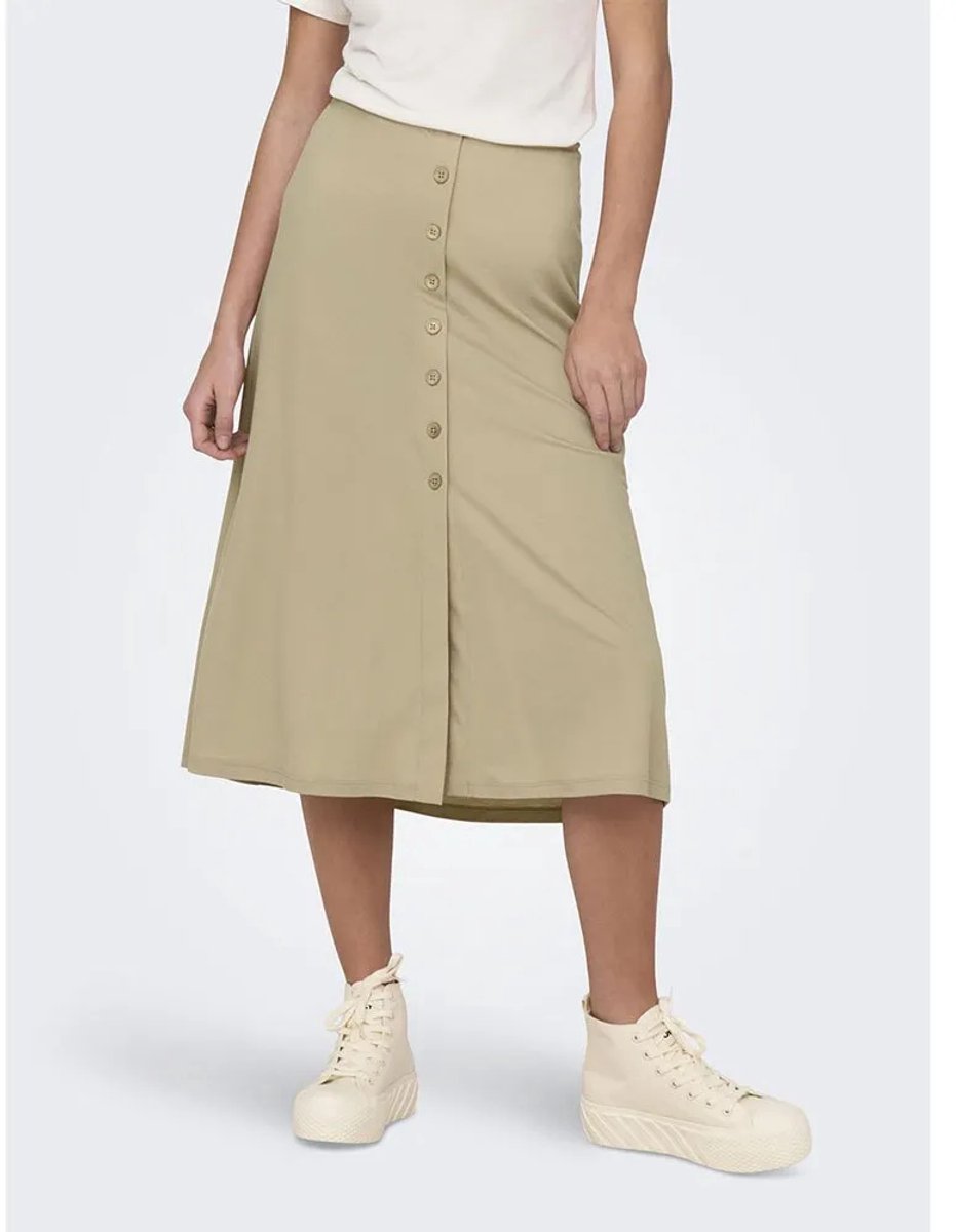 Only Jany Midi Rok Beige XS Vrouw
