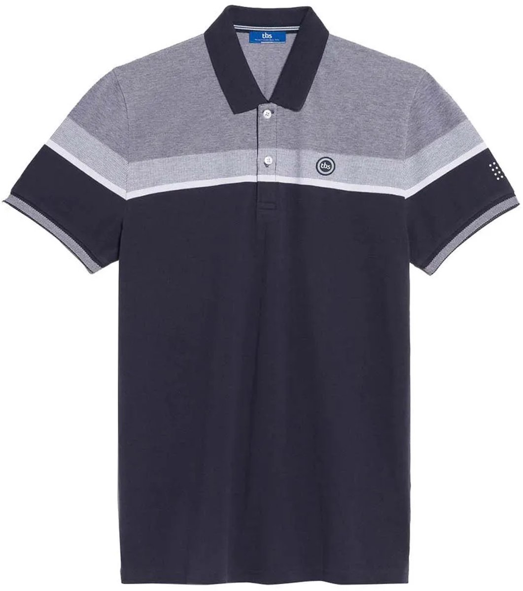 Tbs Barispol Korte Mouw Poloshirt Blauw L Man