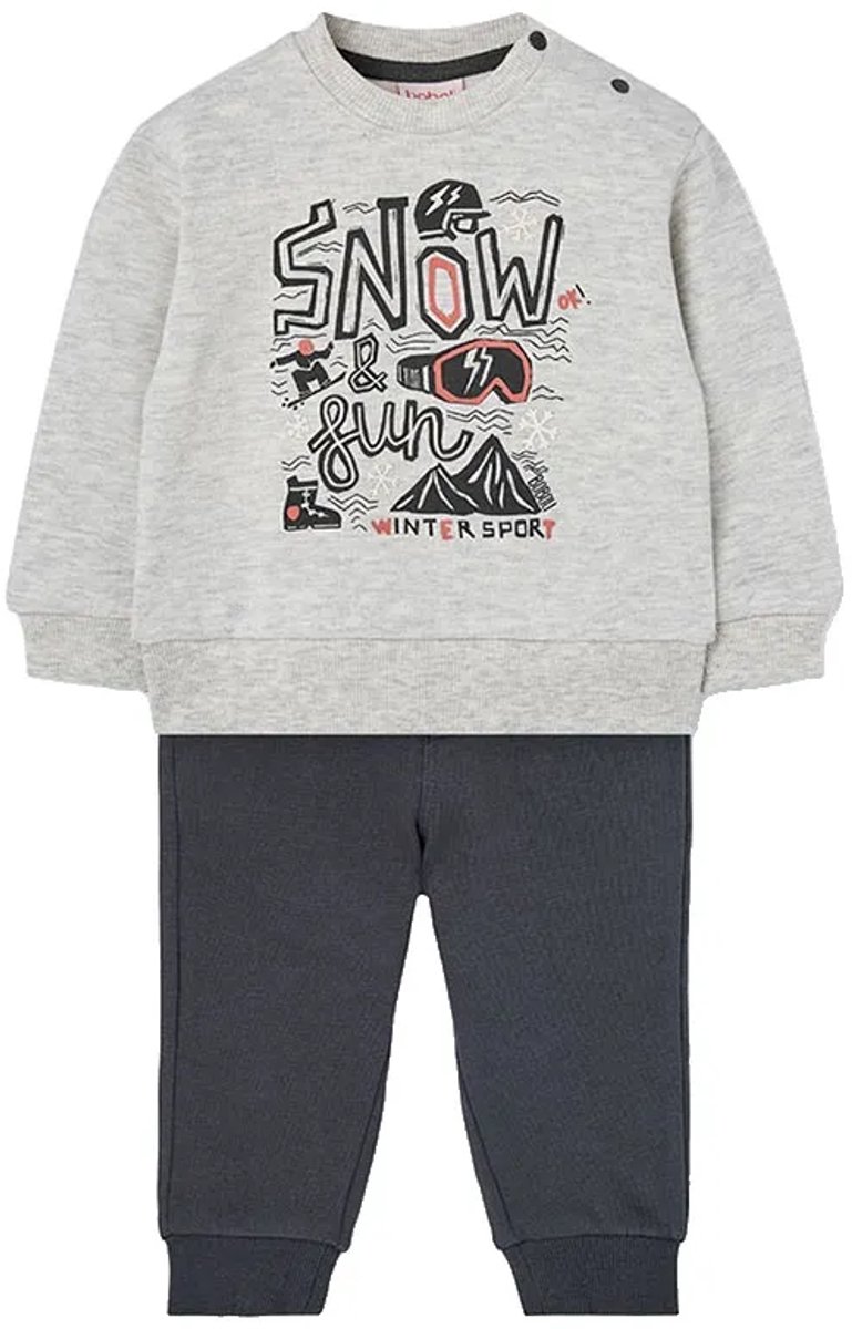 Boboli Fleece Trainingspak Grijs 5 Years Jongen