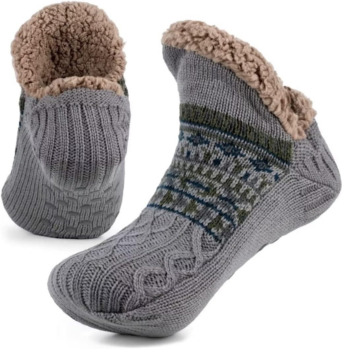 Warme Antislip Slaapsokken met Fleece Voering voor Heren en Dames