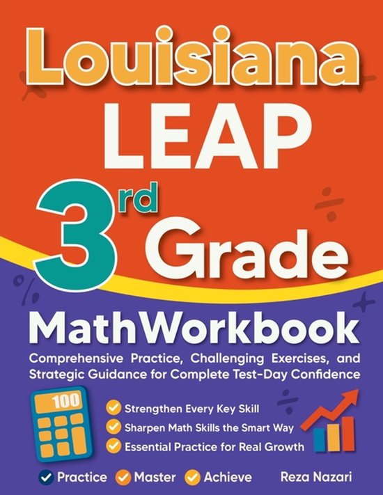 Louisiana LEAP 3rd Grade Math Workbook - cover