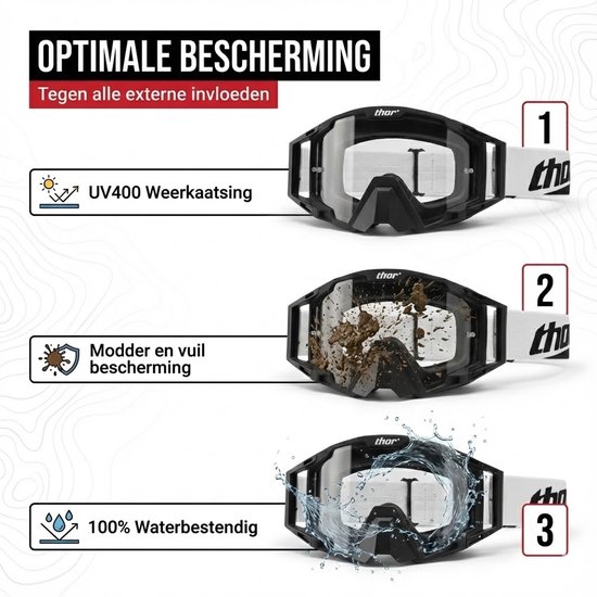 THOR® - Premium Crossbril - Skibril - Antikras Lens - UV-bescherming - Unisex - Zwart van Merkloos — afbeelding 3