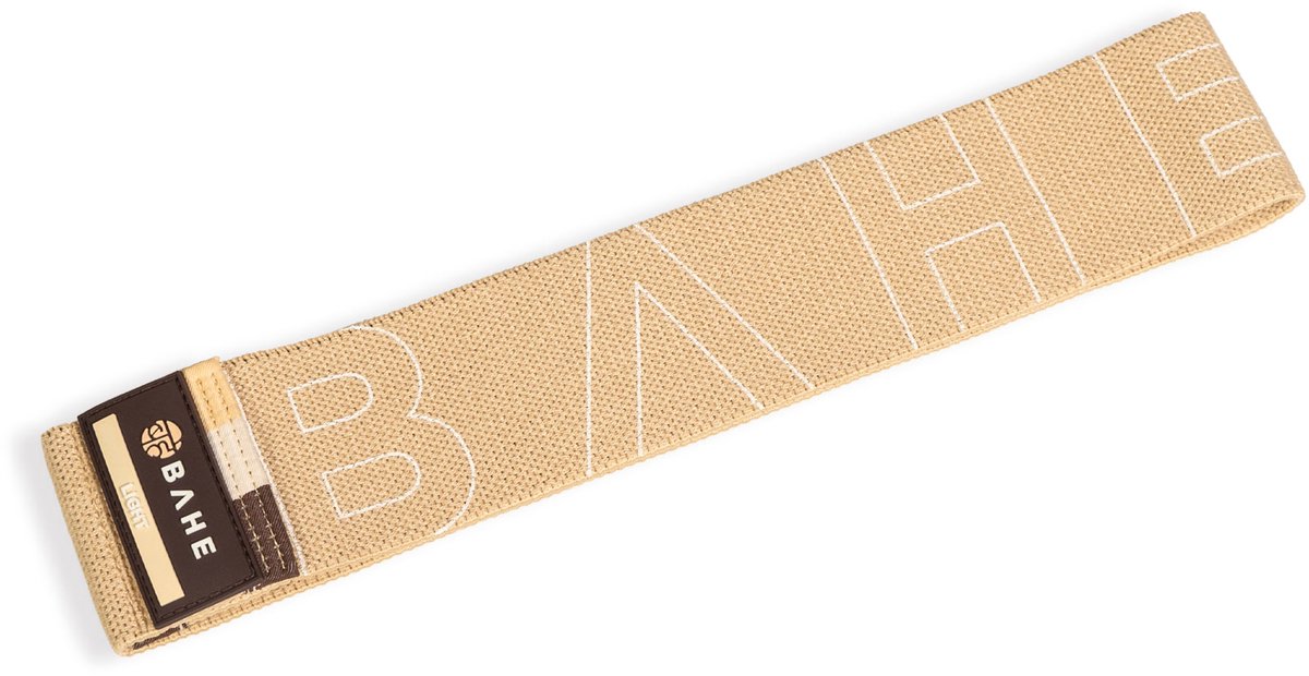 BAHE Flowloop Luxe - Stoffen Weerstandsband - Level Light - Resistanceband Machine Washable - Dusty Beige