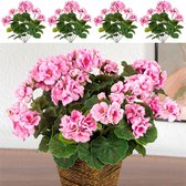 Kunstviolette bloemen buiten UV-bestendige nepbloemen 6pack Geen Kunstviolette bloemen buiten UV-bestendige nepbloemen 6pack Geen