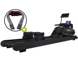 VirtuFit Elite Water Resistance Roeitrainer - Black Edition - Zwart - Berkenhout - Natuurlijk Weerstandssysteem - Gemaakt van Duurzame en Natuurlijke Materialen - Met Recovery Test - Roeimachine - Roeitrainer Waterweerstand - Roeitrainers