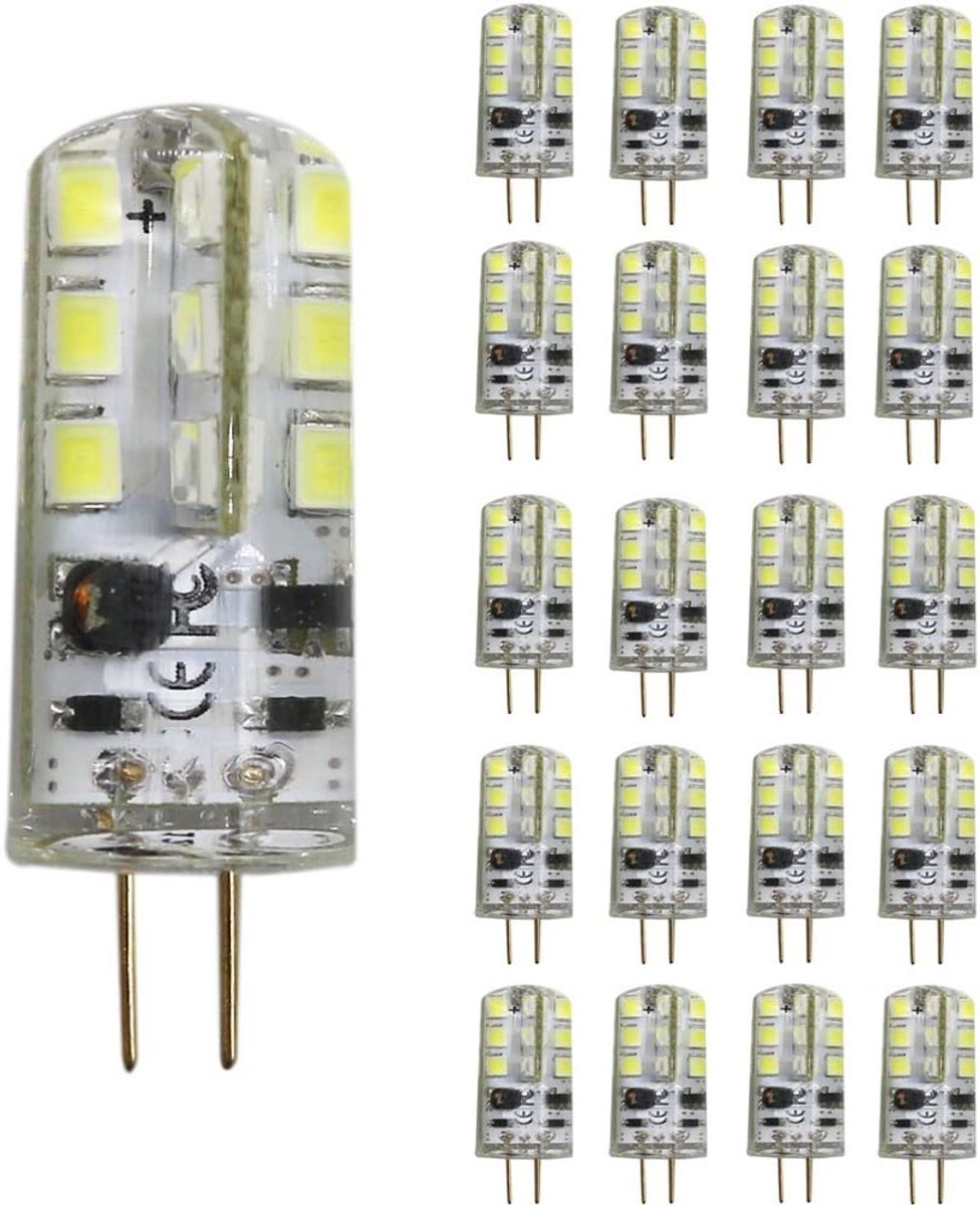 LED G4 lamp 3,5 Watt 12V, koud wit 6000K, 360° lichtbundel, 20 stuks