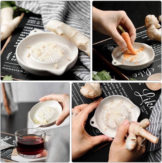 Wasabi Ui Keramische rasp voor gember, knoflook, fruit en groenten met borstel ...