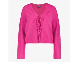 TwoDay dames trui met strikkoordjes roze - Maat L