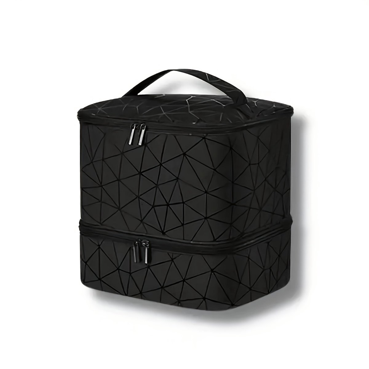 Livé® Zwart Nagellak Opbergcase – Twee-Laags Draagbare Organizer