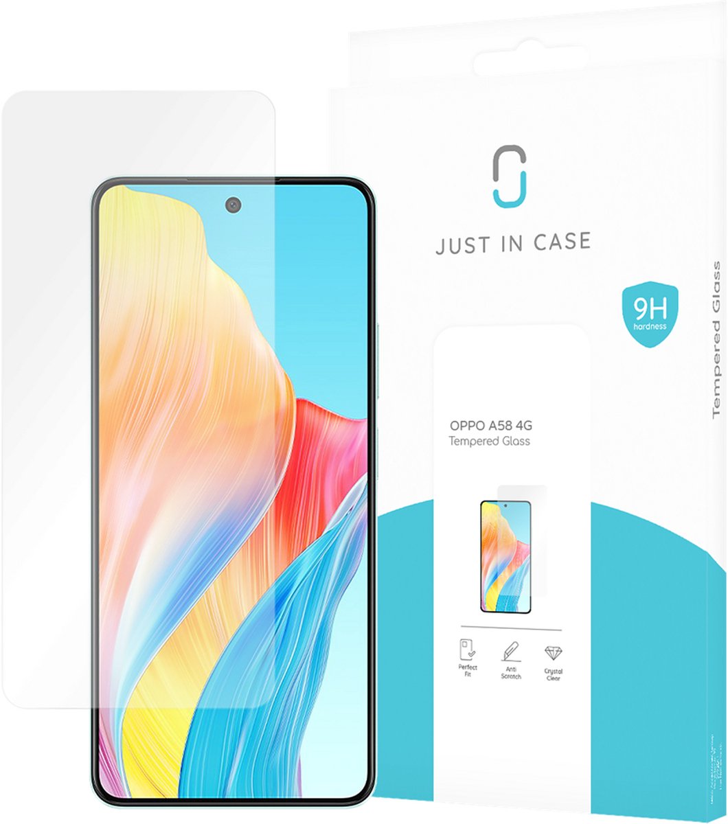 Just in Case screenprotector geschikt voor OPPO A58 (4G) - Screenprotector Gehard Glas