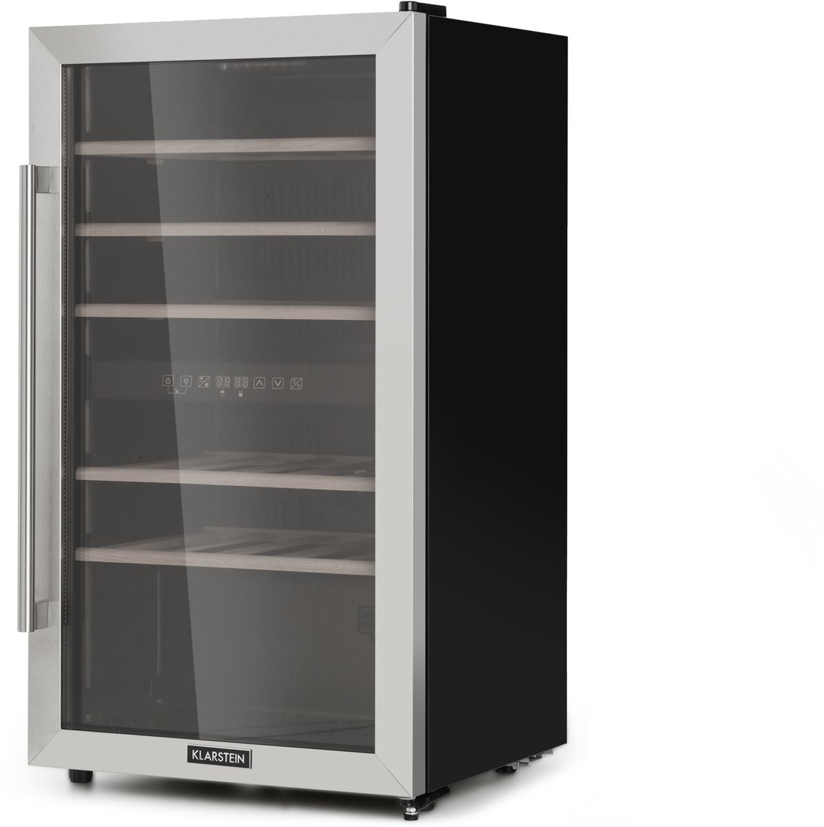 Bol.com Klarstein Wijnkoelkast 2 Zones – Smalle Drankenkoelkast met Glazen Deur – Vrijstaande Wijnklimaatkast – UV-Bescherming –... aanbieding