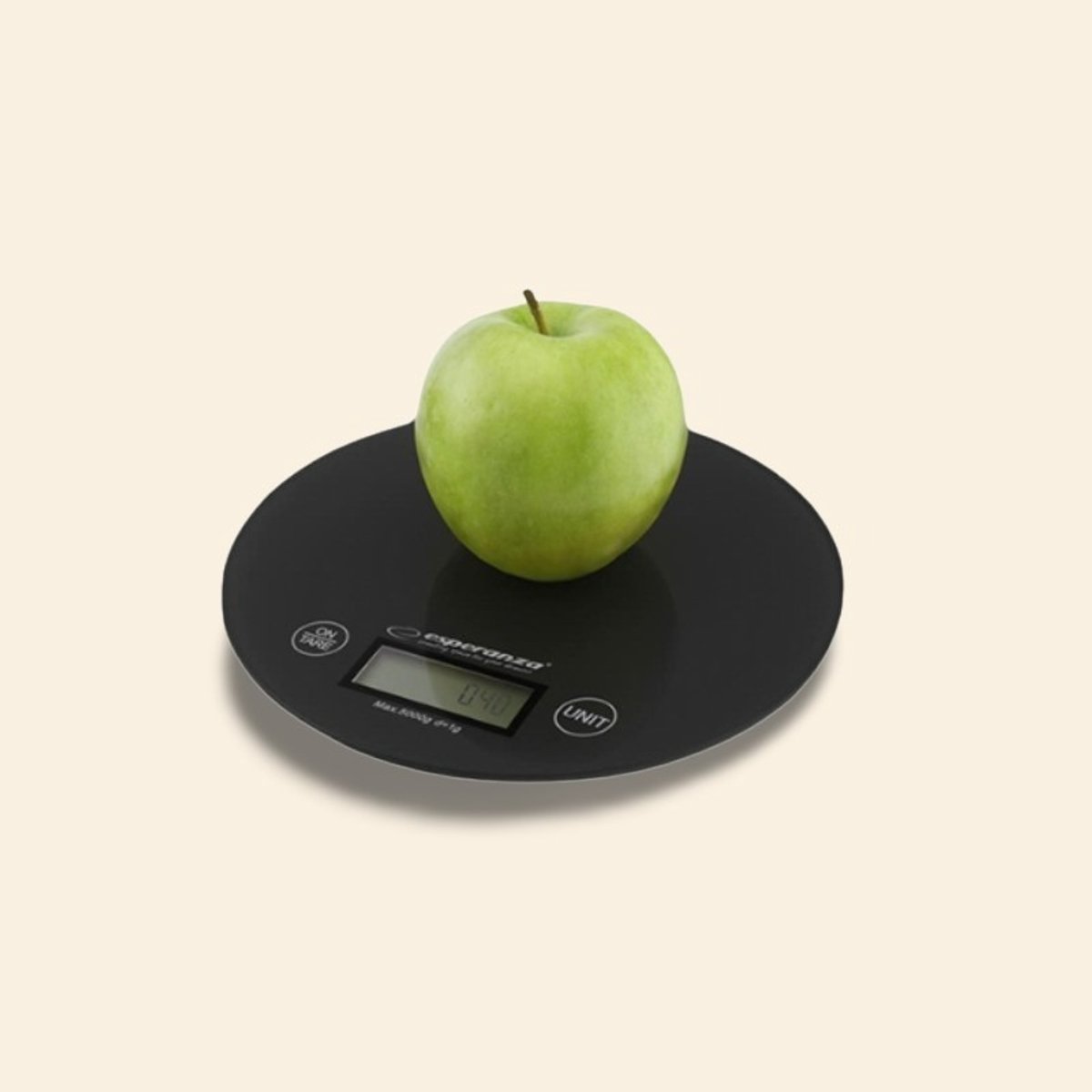 Esperanza - EKS003K Keukenweegschaal Zwart - Elektronische keukenweegschaal - Rond model