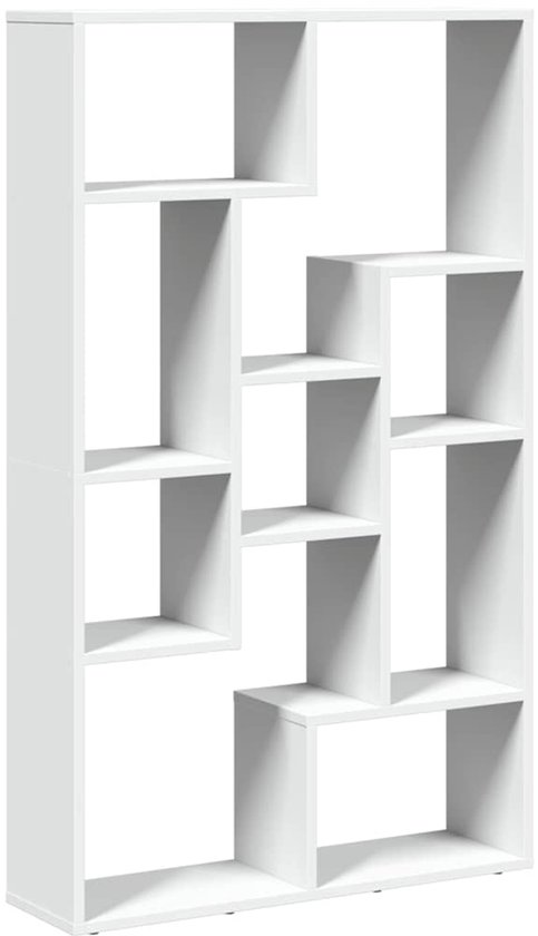 vidaXL - Bibliothèque - 72x20x120 - cm - décoré - bois - blanc