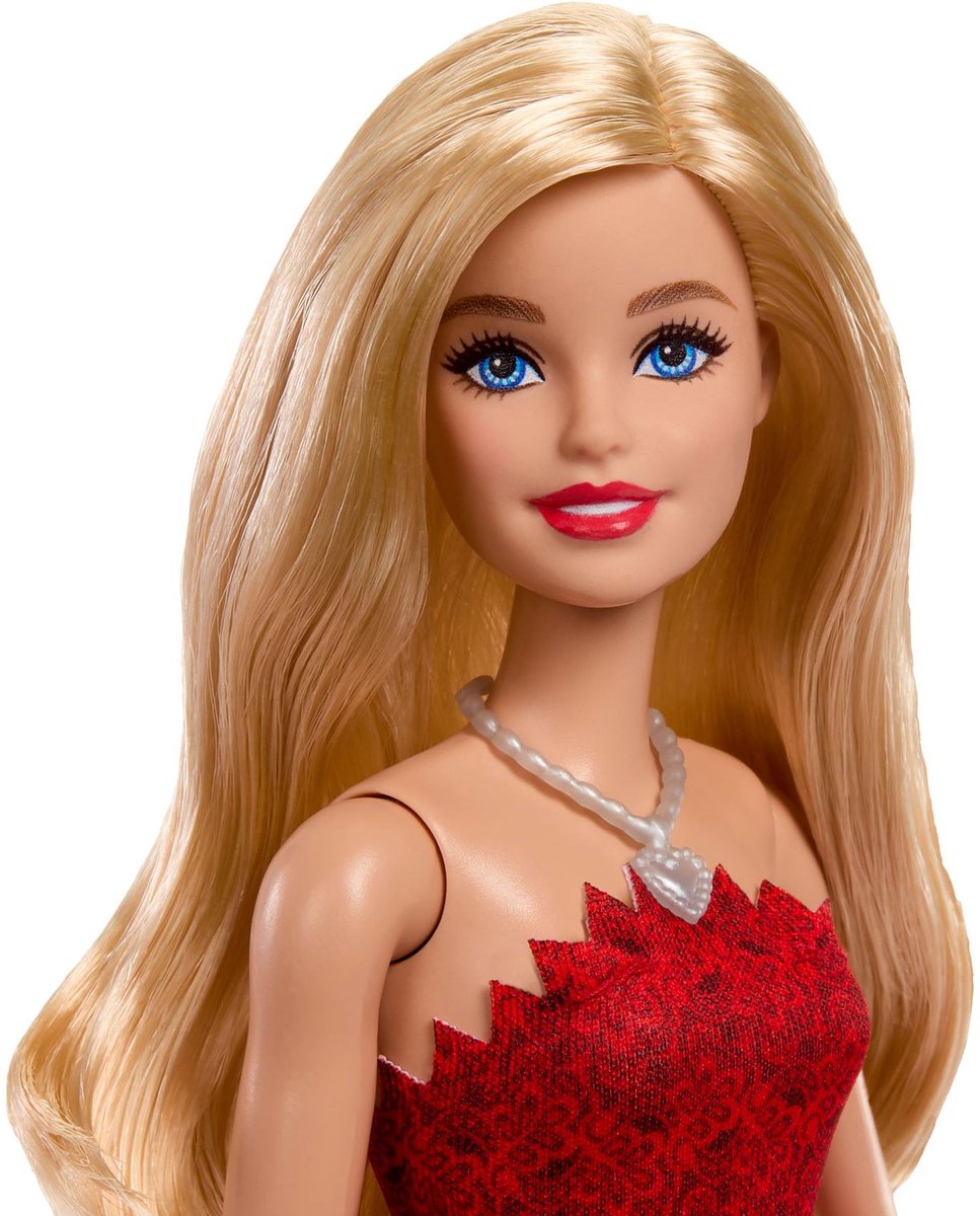Barbie Mattel 80-Jubileum Modepop – Robijnrode Jurk & Zilveren Accenten — afbeelding 8