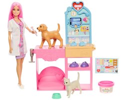 Barbie Careers Snelgips Dierenkliniek - Barbiepop