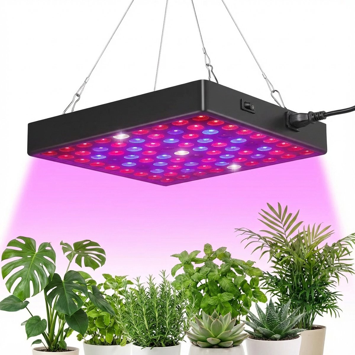MUPOO LED Kweeklamp - 81 LEDs Volledig Spectrum - Groeilamp Full Spectrum - 12W