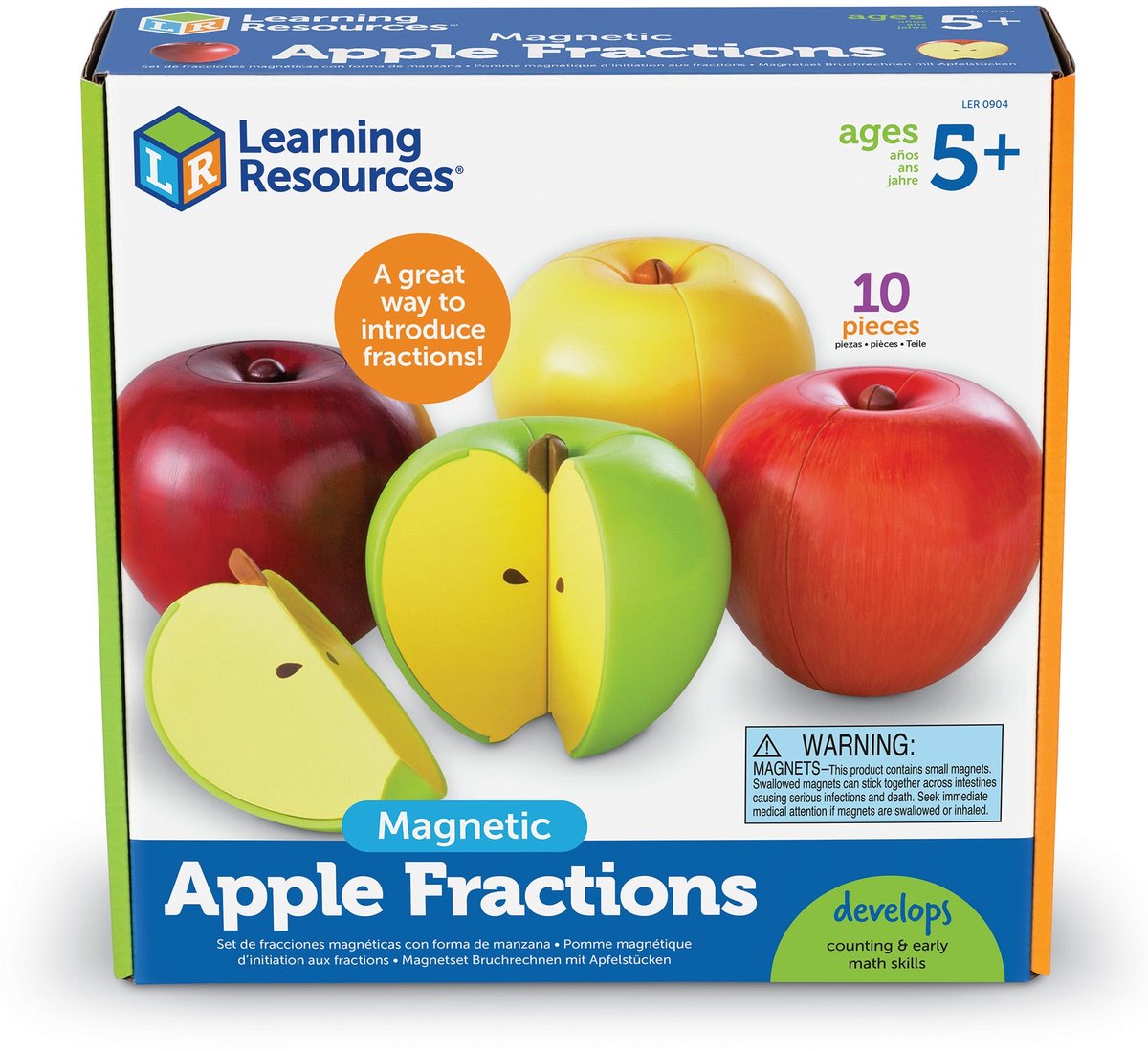 Learning Resources magnetic apple fractions - 3+