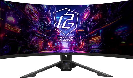 ASRock PG34QRT2B - Gaming Monitor - 34'' - VA - 3440 x 1440 WQHD - Gebogen (1500R) - 180 Hz - 1 ms - 500 cd/m² - 4000:1 - zwart