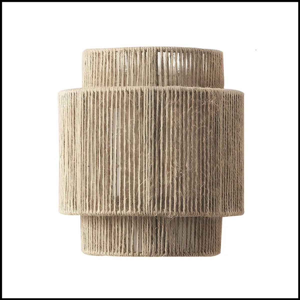 Wandlamp - Geweven Henneptouw - Rustieke Wandkandelaars - Handgemaakt Vakmanschap - Warm & Sfeervol Lichtpunt