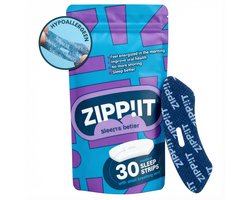 Zippit® Mondtape - 30 stuks - De enige strip die écht goed blijft plakken - Met ademgaatje - Anti-Snurk Slaapstrips - Hypoallergene lijm - Mouth tape - Mond Tape - Myotape - Beter slapen